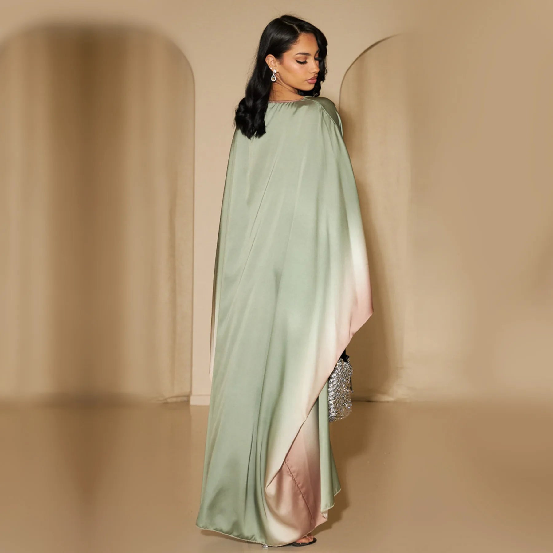 Ombre Batwing Dress The Amina Atelier