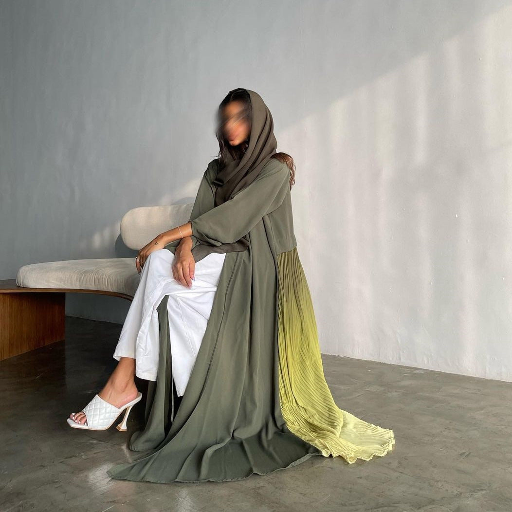 Pleated Ombre Abaya