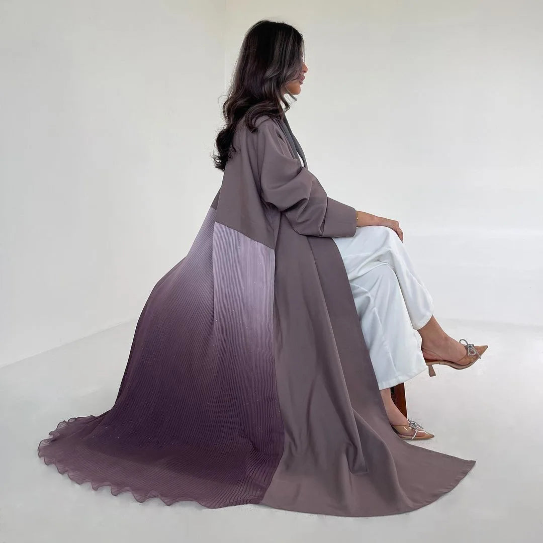 Pleated Ombre Abaya