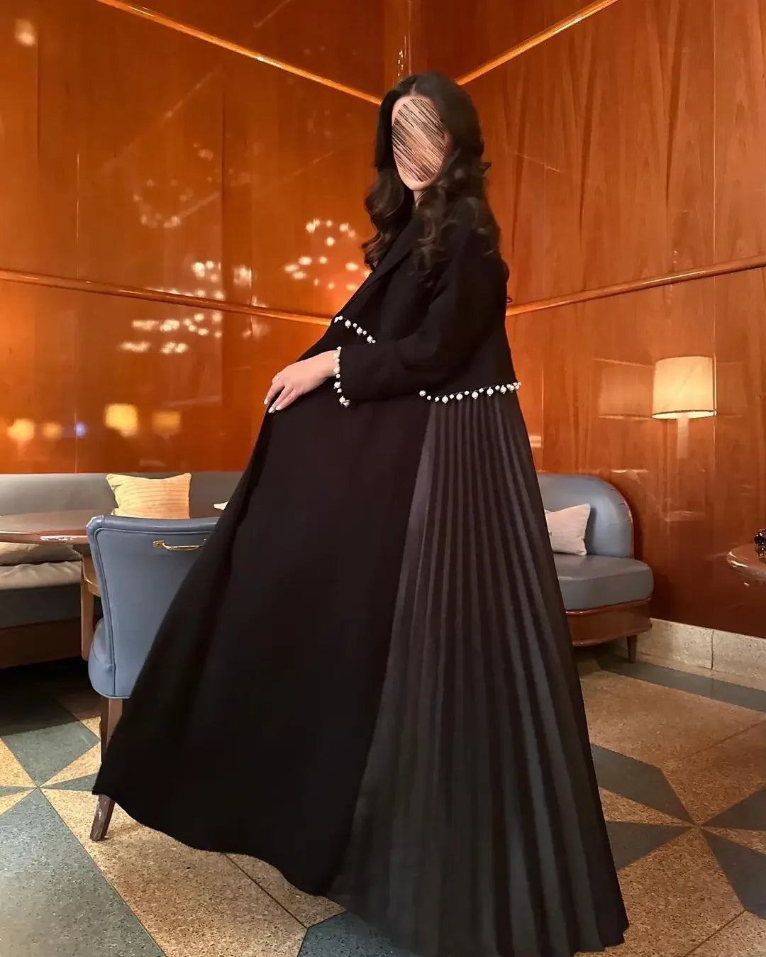 Pleats and Pearls Abaya