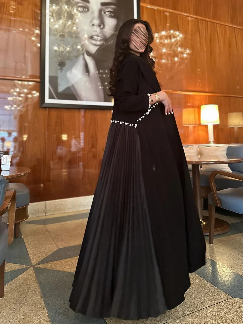 Pleats and Pearls Abaya