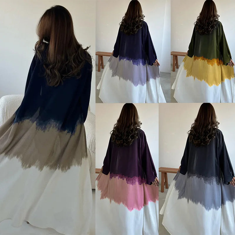 Tri Color Ombre Abaya