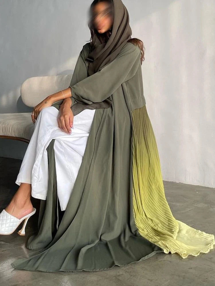 Pleated Ombre Abaya