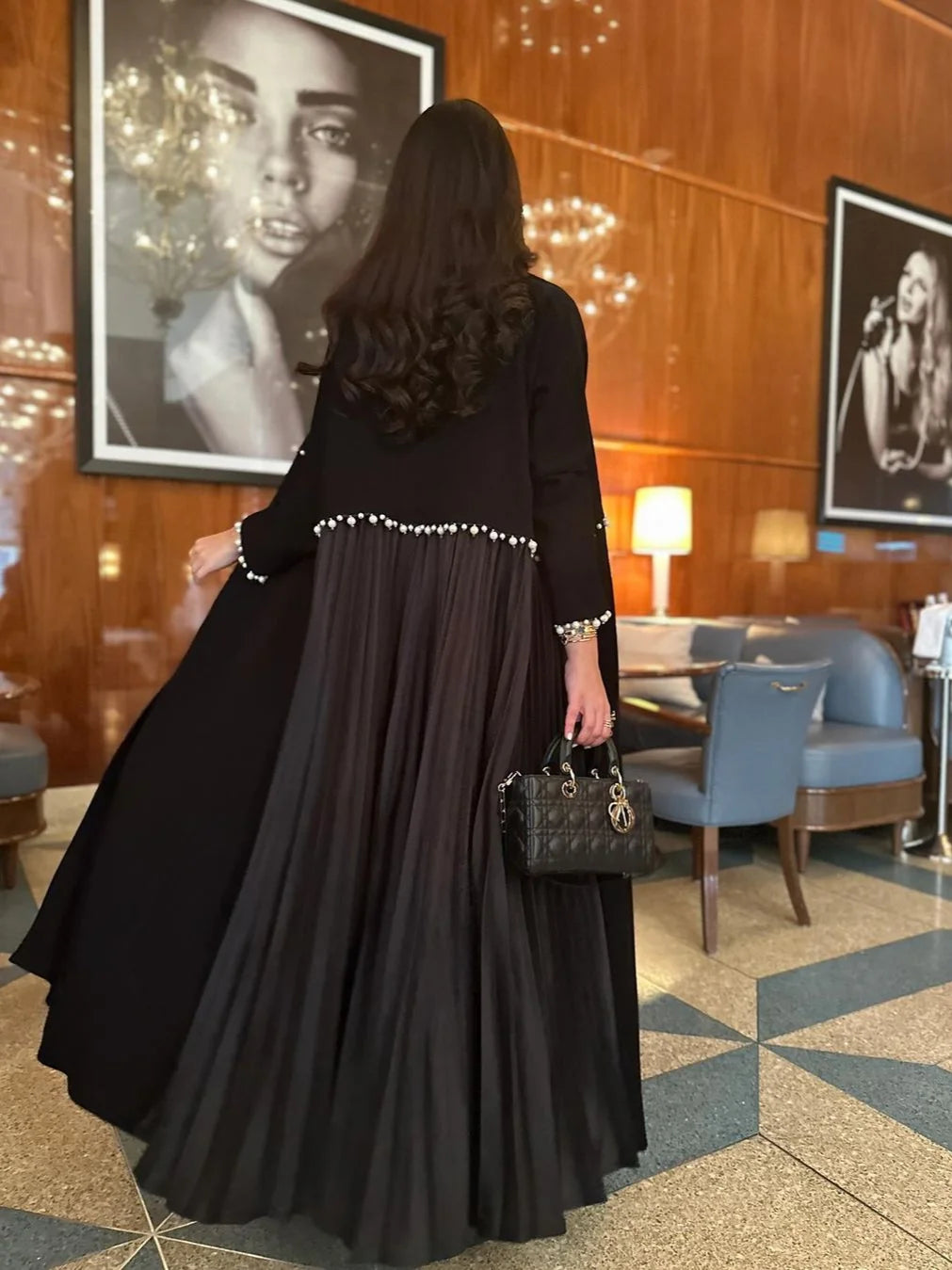 Pleats and Pearls Abaya