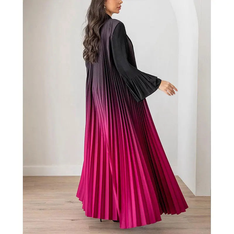 Pleated Ombre Abaya