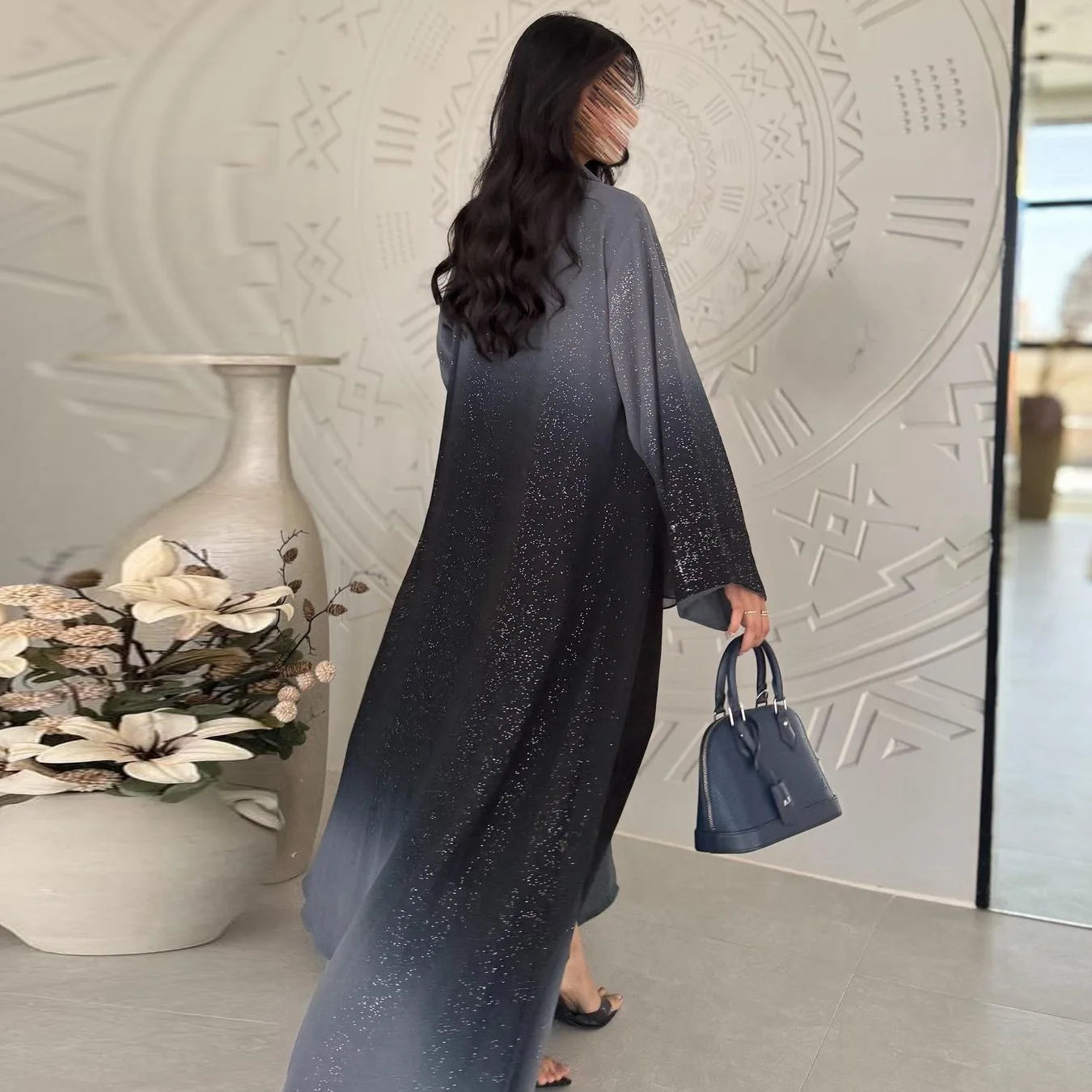 Shimmery Ombre Abaya - Dark Collection