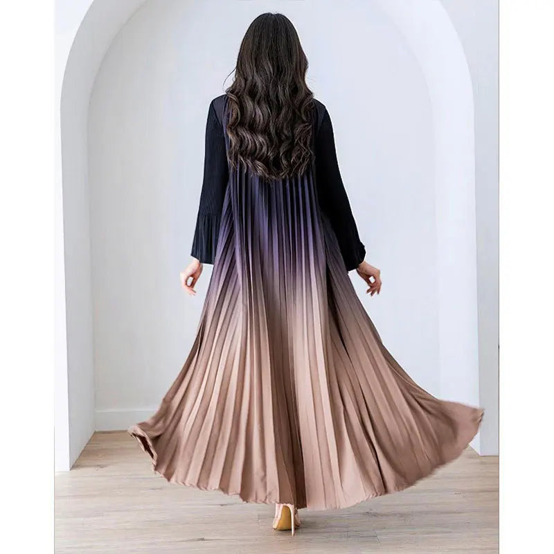 Pleated Ombre Abaya