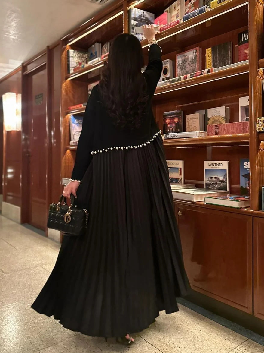 Pleats and Pearls Abaya