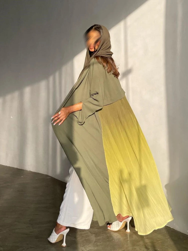 Pleated Ombre Abaya