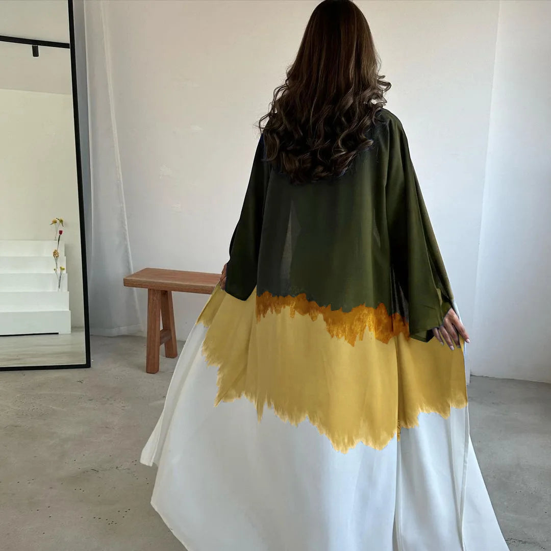 Tri Color Ombre Abaya